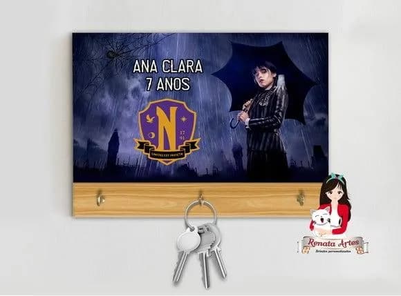 Porta Chaves Personalizado Wandinha