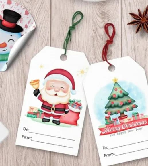 Tag para Embalagem Natal
