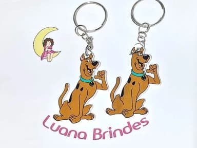 Chaveiro Scooby-doo Acrílico Pacote com 6 Unidades