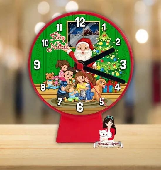 Relógio de Mesa Natal 2025