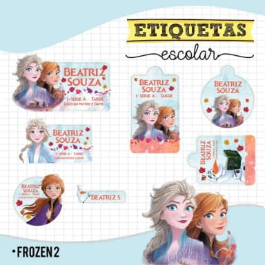 60 Etiquetas Escolares Personalizadas Prova D'agua