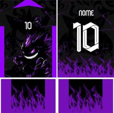 Arte Vetor Camisa Interclasse Gengar Mod-770