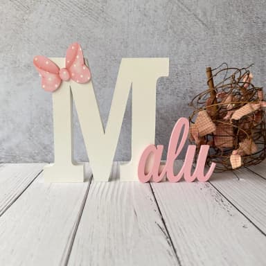 Letra Decorativa em MDF Personalizada com Nome – Decoração para Quarto de Bebê