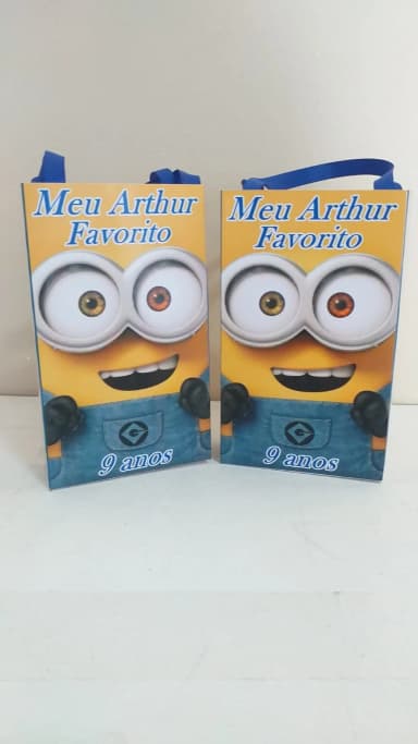 Sacolinhas Personalizadas Minions para Lembrancinhas