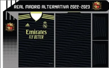 Vetor Da Camisa Real Madrid Alternativa 2022-2023