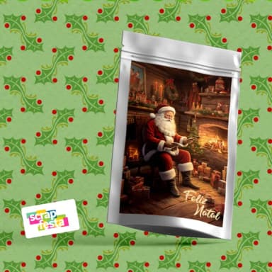 Saquinho Metalizado P 10x15 Personalizado Festa Natal