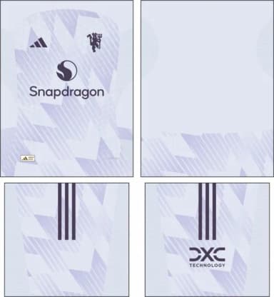 Arte Vetor Camisa Manchester United Visita 2025-2026