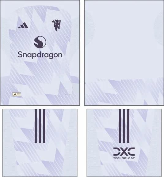 Arte Vetor Camisa Manchester United Visita 2025-2026