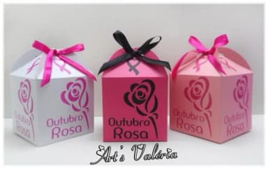 Caixinha Outubro Rosa - 5cm