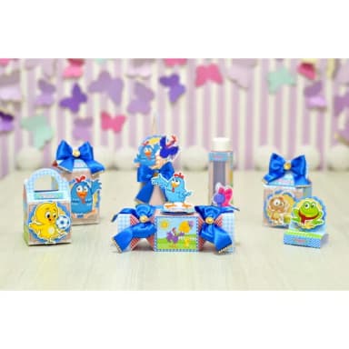 Kit 30 Lembrancinhas Galinha Pintadinha Azul