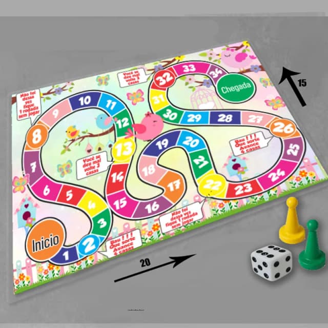 Jogo de Tabuleiro Personalizado Jardim Encantado