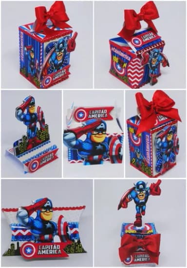 Kit 30 Lembrancinhas Capitão América