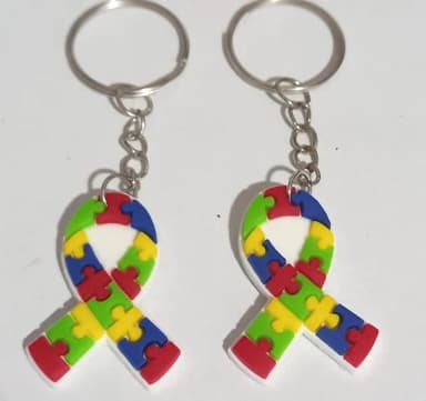Chaveiro Laço Símbolo Autismo - 6 Unidades