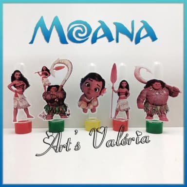 Tubete Com Aplique Moana