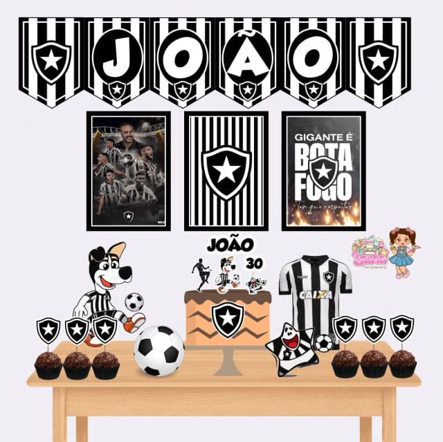 Kit Festa Só Um Bolinho BOTAFOGO - Decoração de Festa