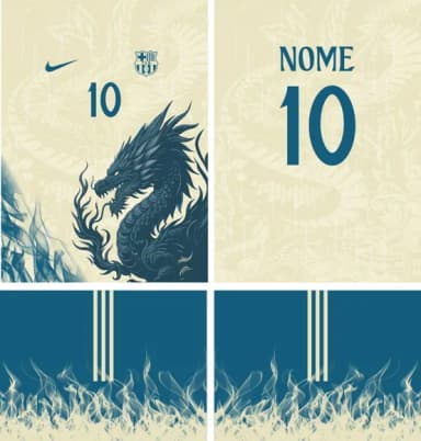 Arte Vetor Camisa Interclasse Dragão Mod-748