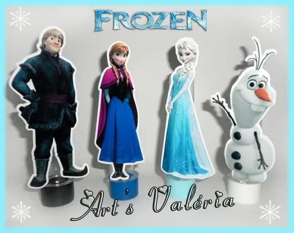 Tubete Com Aplique Frozen - 15cm