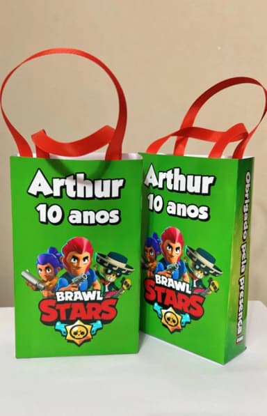 Sacolinhas Personalizada Brawl Stars Lembrancinhas Para Aniversário