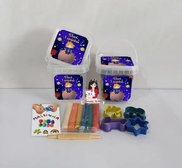 Kit Massinha no Baldinho Personalizado Pequeno Principe