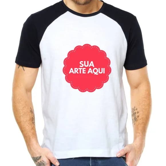 Camiseta Raglan Personalizada - Sua Arte com Estilo