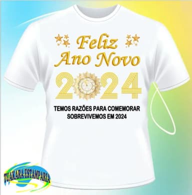 Camiseta Relógio Ano Novo 2024 - 08