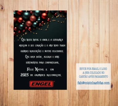 Cartão de Natal personalizado com logo empresa