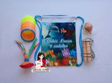 Mochila Boa Infância Tema Fundo do Mar