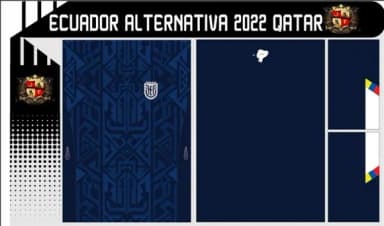 Vetor da Camisa Equador Alternativa 2022 Qatar