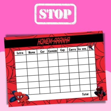 Jogo do Stop ( Conhecido Como Adedanha)