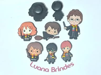 Pins de Crocs Harry Potter Emborrachado Pacote com 6 Unidade