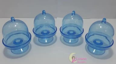 Mini Cúpula Azul Escuro de Acrílico - pct c/6 unidades