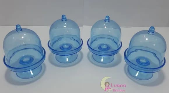 Mini Cúpula Azul Escuro de Acrílico - pct c/6 unidades