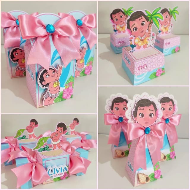 Kit Personalizado Moana Baby 3D Arquivo Digital