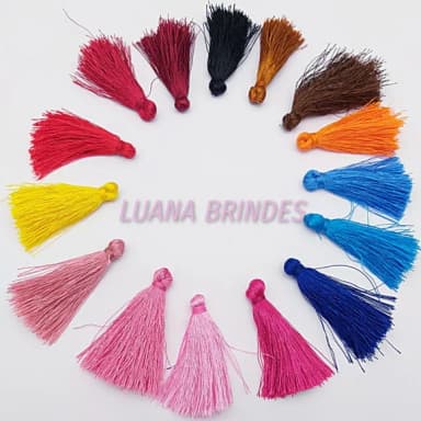Pingente Franjas Fio de Seda - 4cm - Pct c/ 15 Unidades