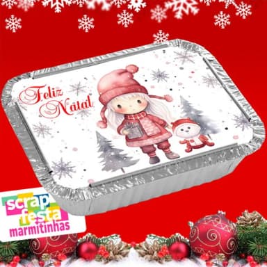 Marmitinhas para Lembrancinhas de Natal Aquarela