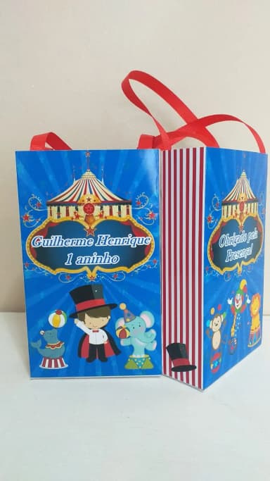 Sacolinhas Personalizadas Circo para Lembrancinhas