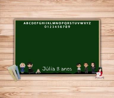 Lousa Personalizada com Giz Wandinha