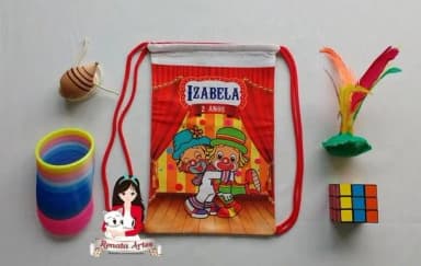 Mochila Brinquedos Retrô Tema Circo Patati Patatá