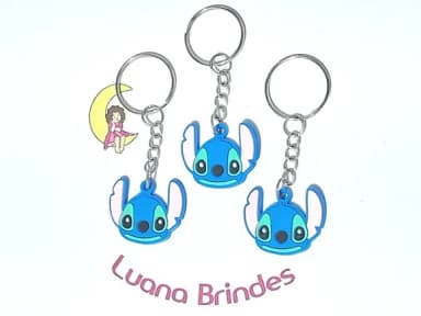 Chaveiro Stitch 2,5cm Emborrachado Pacote com 6 Unidades