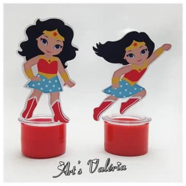 Mini Tubete com Aplique Mulher Maravilha Cute