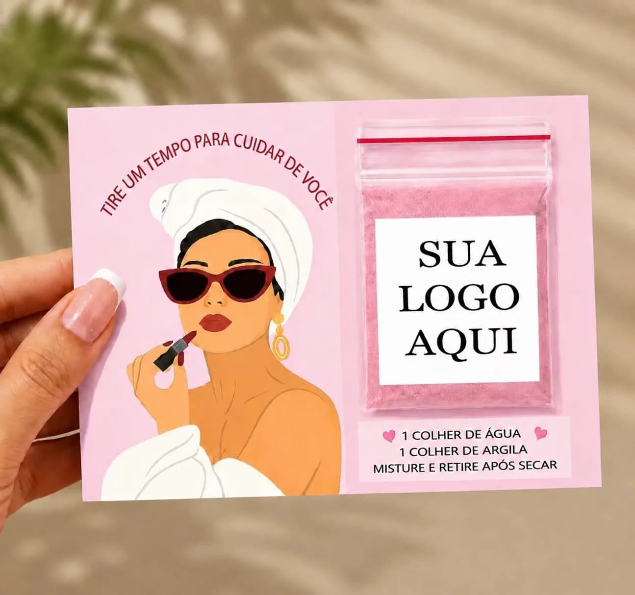 Kit 30 Mimo cartão com argila personalizado com logomarca
