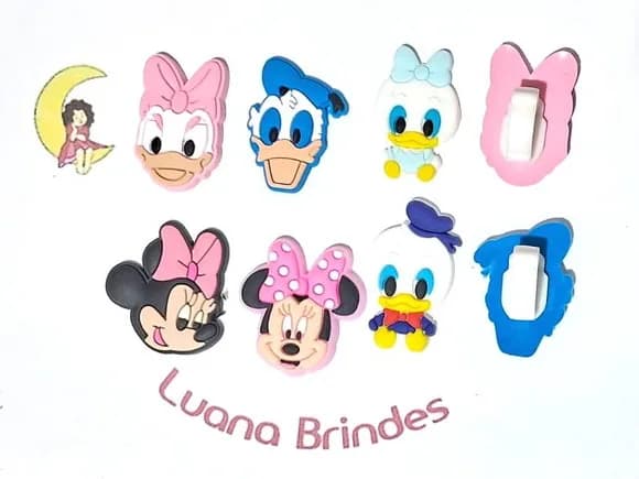 Aplique pra Tênis Turma da Minnie Baby Pacote com 6 Unidade