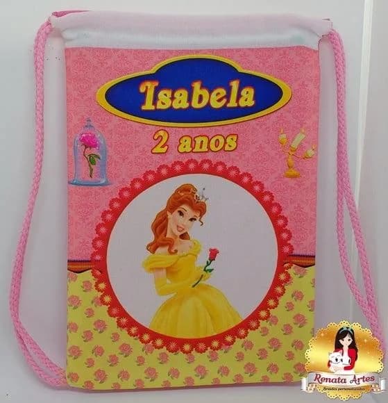 Mochila de Tecido a Bela sem a Fera