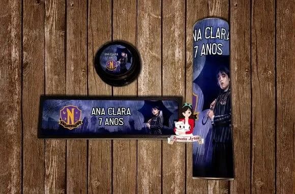 Kit Jogos Personalizado Wandinha