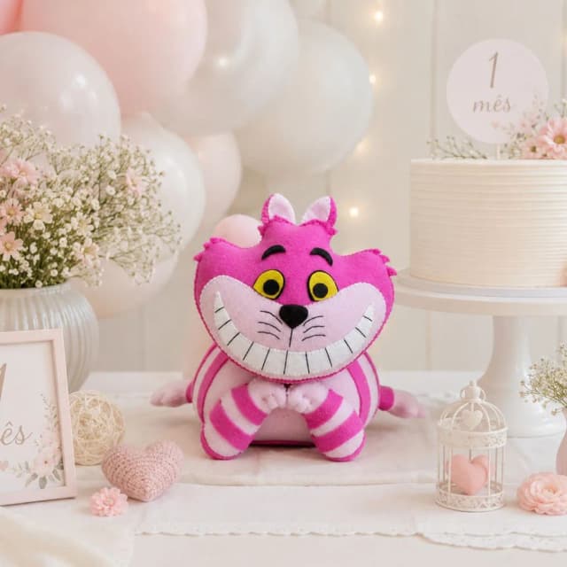 Boneco Gato De Cheshire Da Alice No País Maravilhas