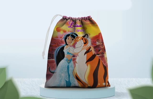 Saquinho Surpresa Personalizado da Princesa Jasmine