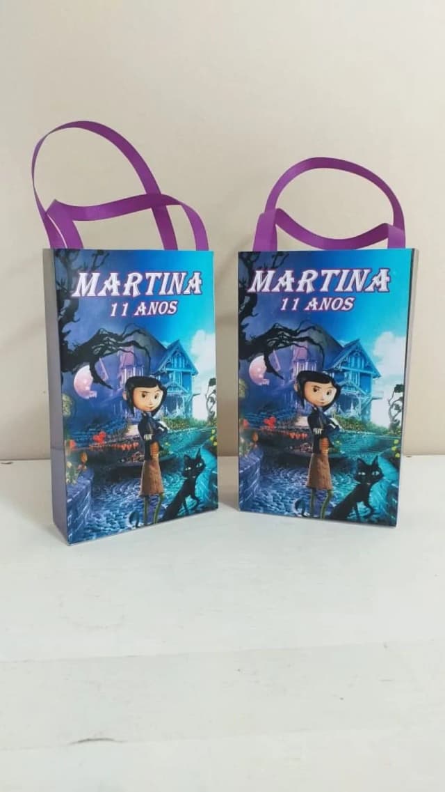 Sacolinhas Personalizadas Coraline para Lembrancinhas