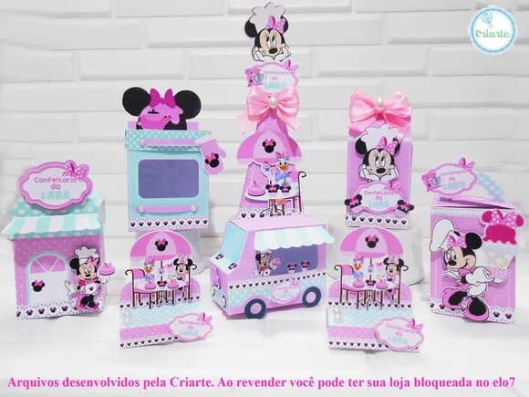 Arquivo de Corte Minnie Confeiteira 20
