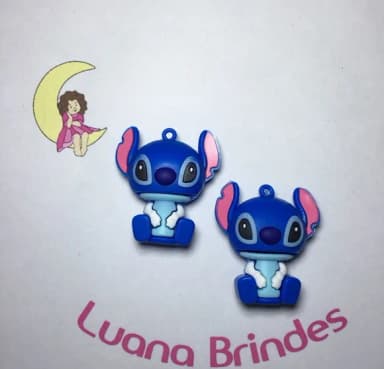 Pingente Stitch Emborrachado 3d/ 4,5cm Pct C/2un