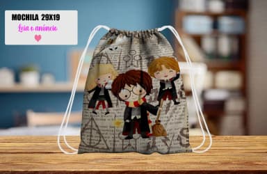 Mochilinha personalizada para lembrancinha Harry Potter